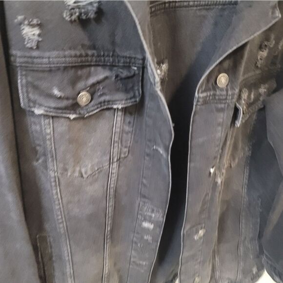 Free People Charcoal Jean Jacket - Picture 3 of 8